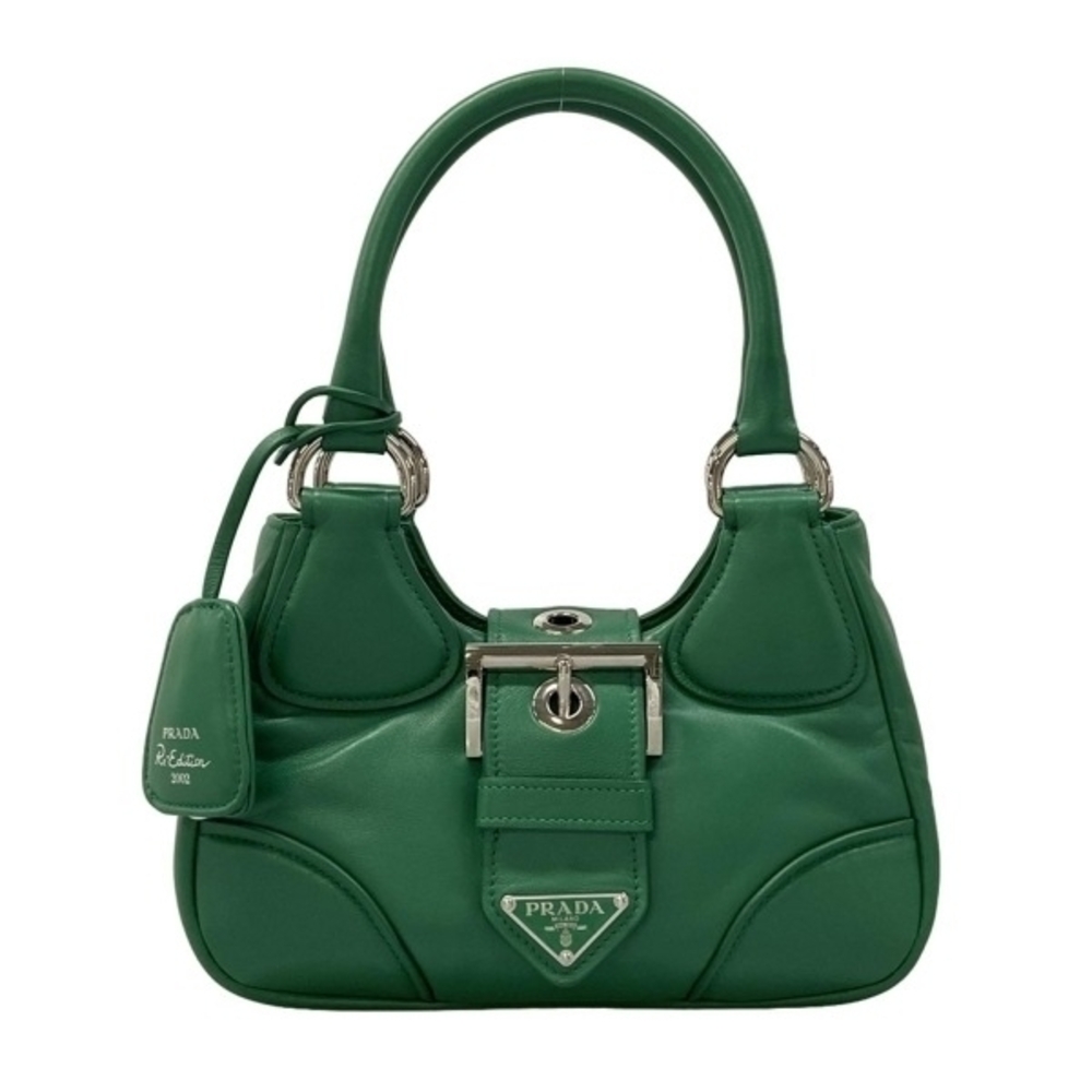 Prada handbag leather green Re Edition bag